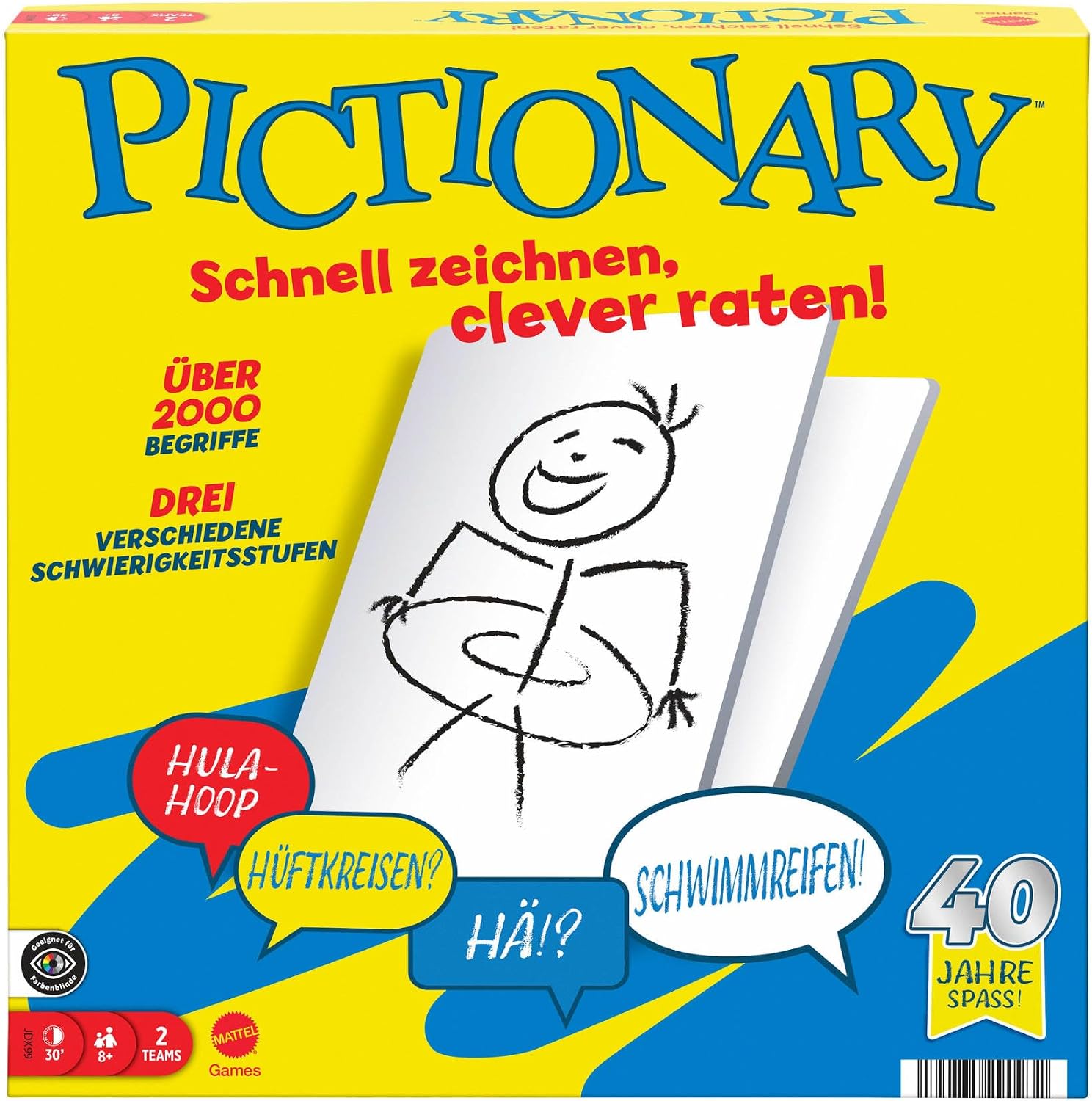 Detalle de Pictionary Familienbrettspiel für 2 Teams