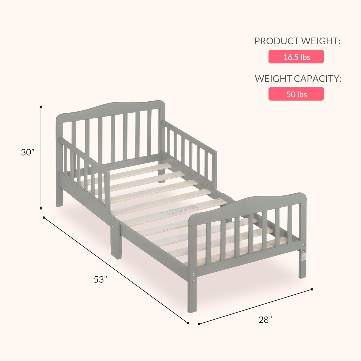 Detalle de Dream On Me Classic Design Toddler Bed 53