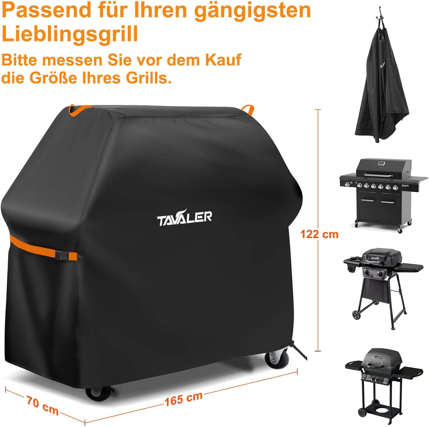 Detalle 2 de Tavaler Grillabdeckung 160x70x125 cm