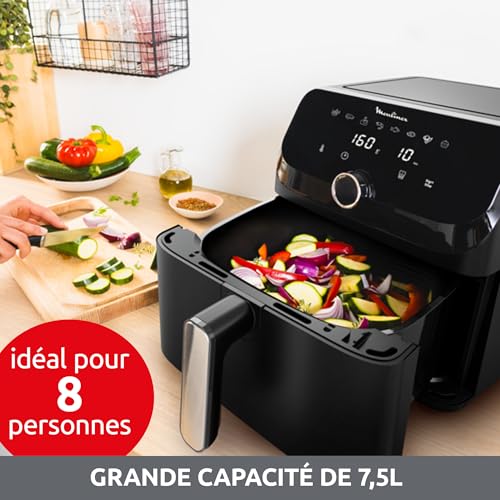 Detalle de Moulinex Easy Fry Mega air fryer – 7,5 L, 8 programmes, Noir