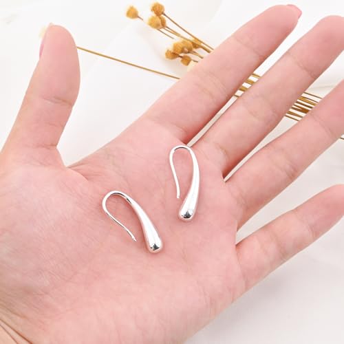 Thumbnail 6 de Weviway S925 Sterling Silver Teardrop Pull-Through Earrings
