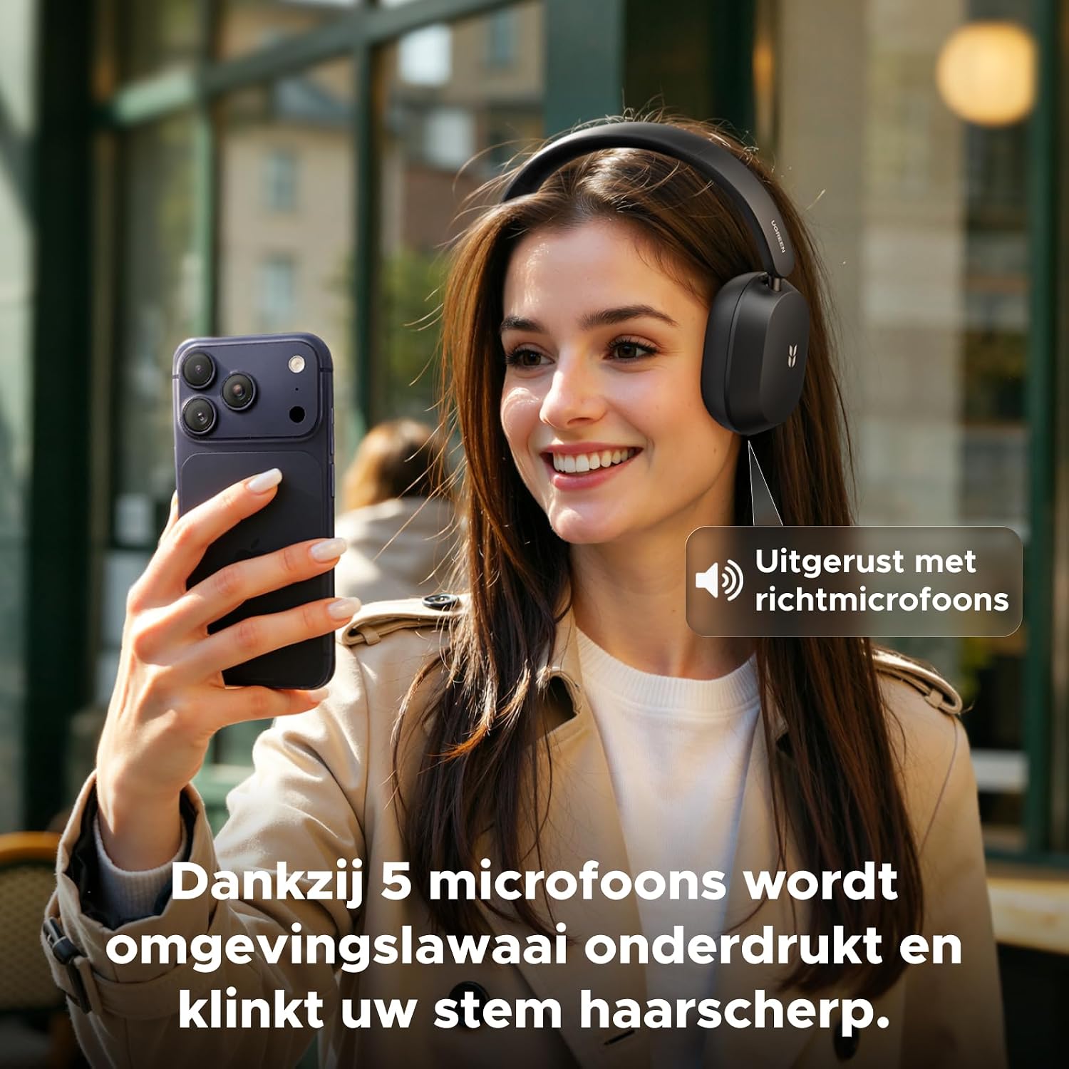 Thumbnail 6 de UGREEN HiTune Max5c over-earkoptelefoon met hybride ANC, LDAC en 112 uur accuduur