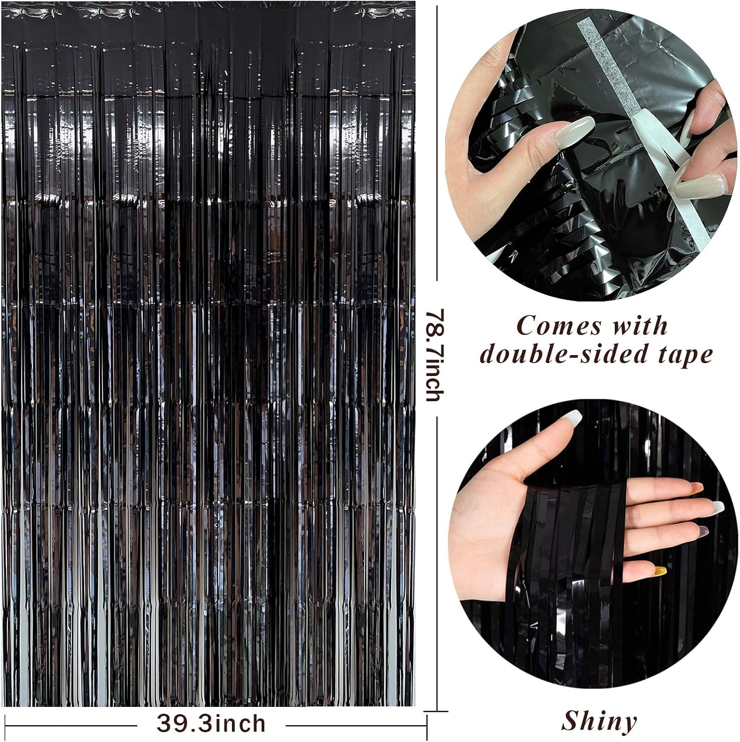 Detalle 2 de Foil Fringe Backdrop, PET Film