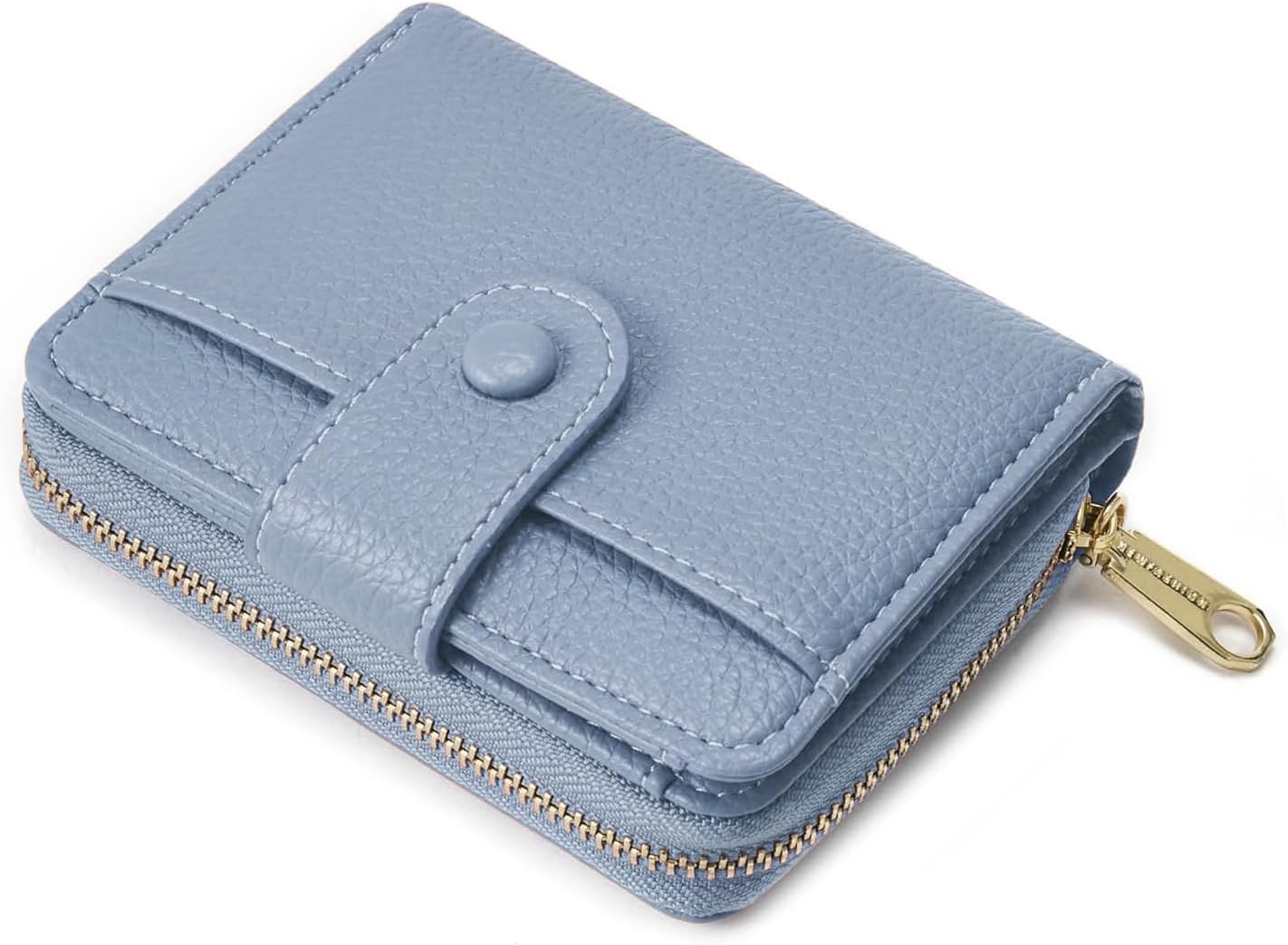 Thumbnail 5 de ANYWN Damen-Geldbörse klein aus weichem Leder mit Reißverschluss und RFID-Blockierung (beige)