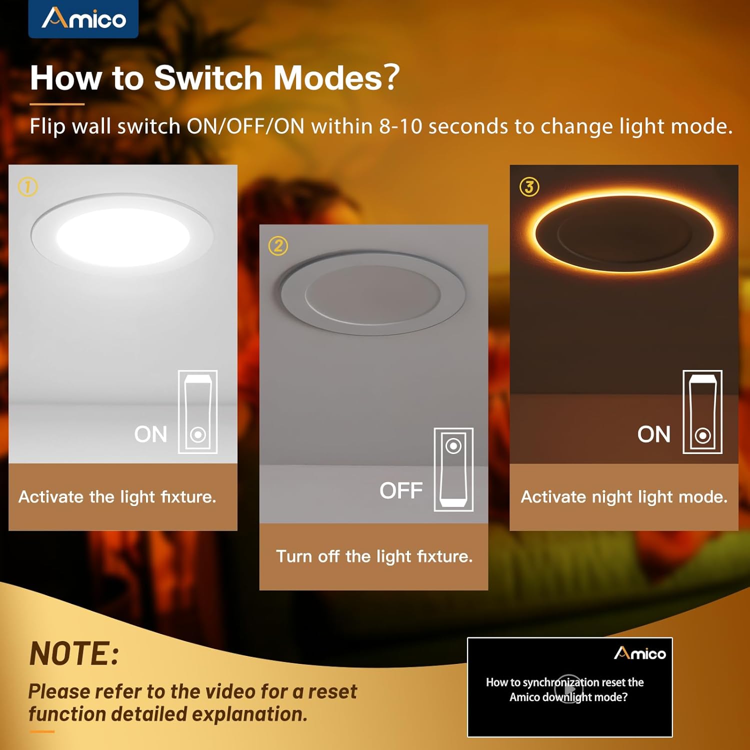 Thumbnail 3 de Amico 6 Inch 5CCT LED Recessed Light 1100LM