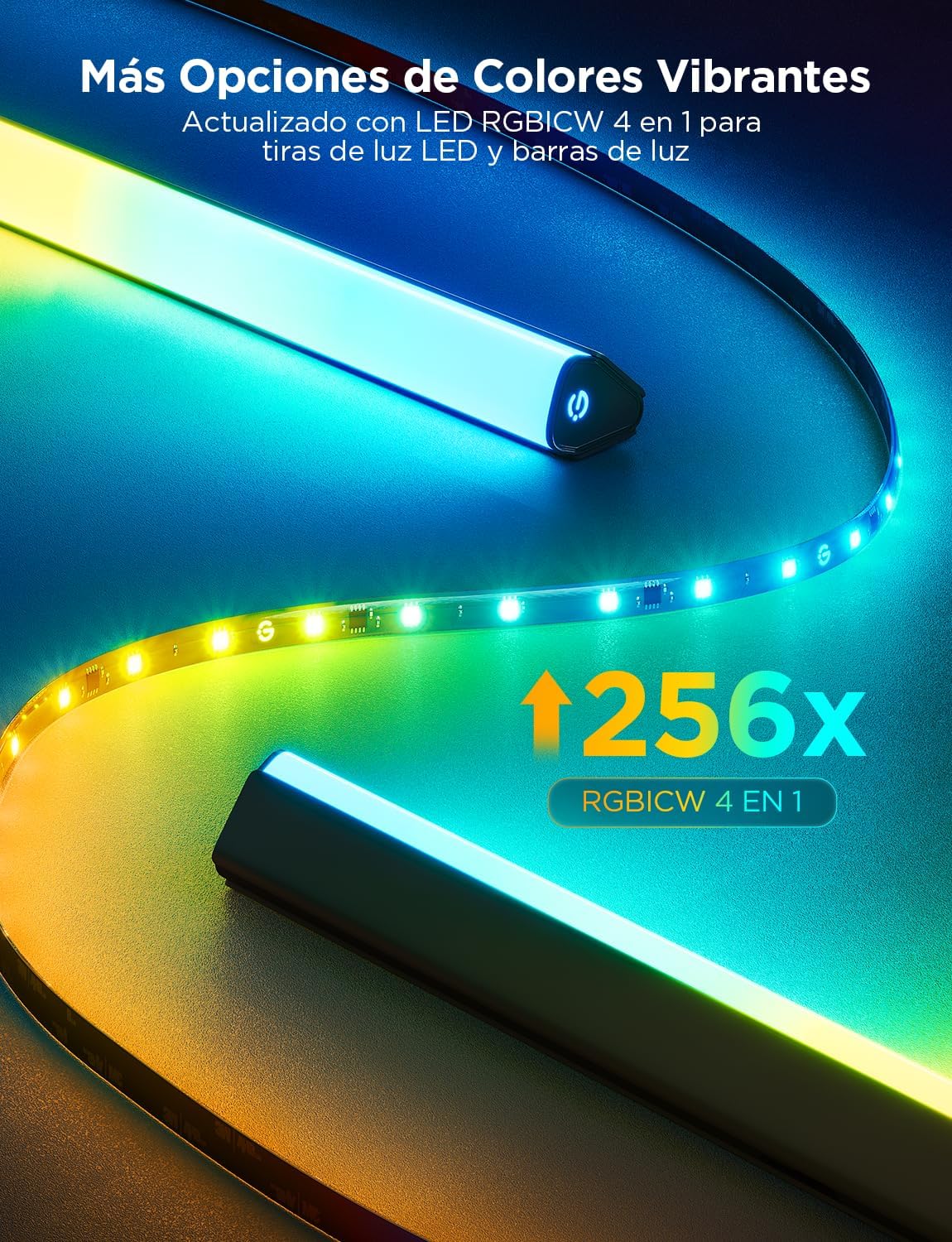 Thumbnail 5 de Govee 3 Lite Kit: Luces LED RGBICW para TV
