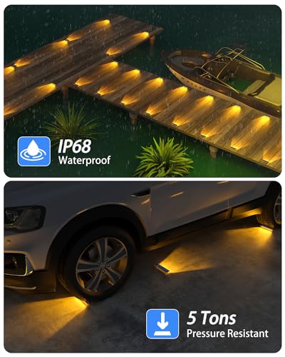 Detalle de DetarZinLED Luci Solari da Esterno Giardino, Bianco Caldo – 8 Pezzi