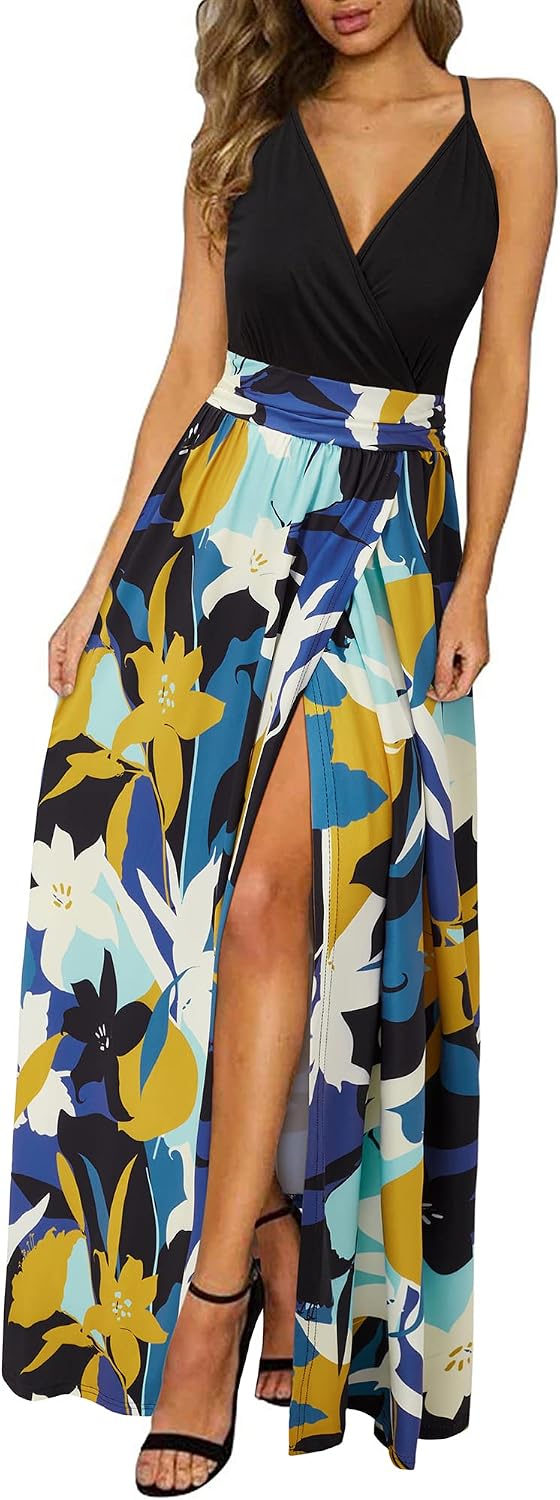 Thumbnail 6 de Sommerkleid Damen mit V-Ausschnitt und Schlitz