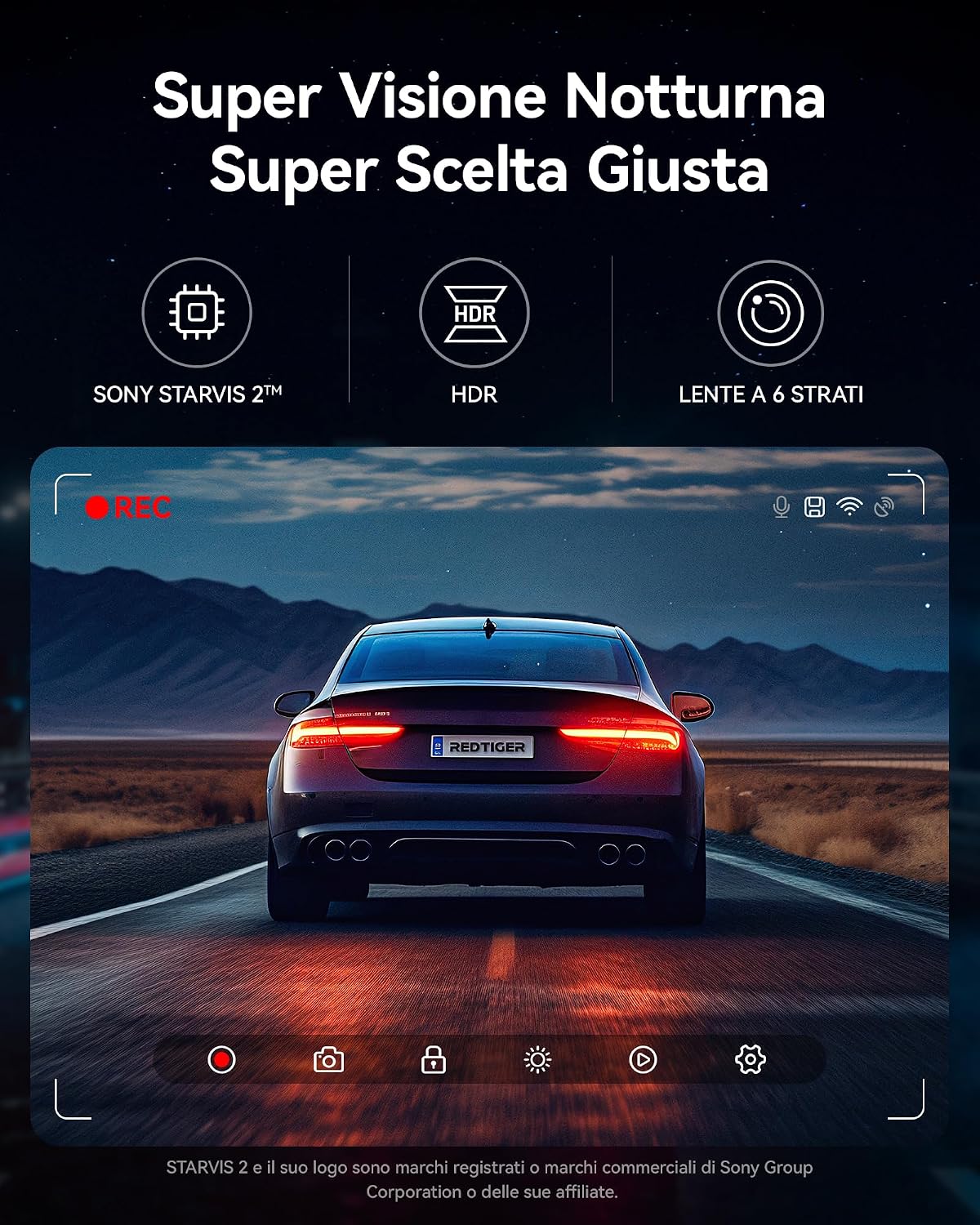 Detalle 2 de REDTIGER F7NP Dash Cam 3,18 Pollici