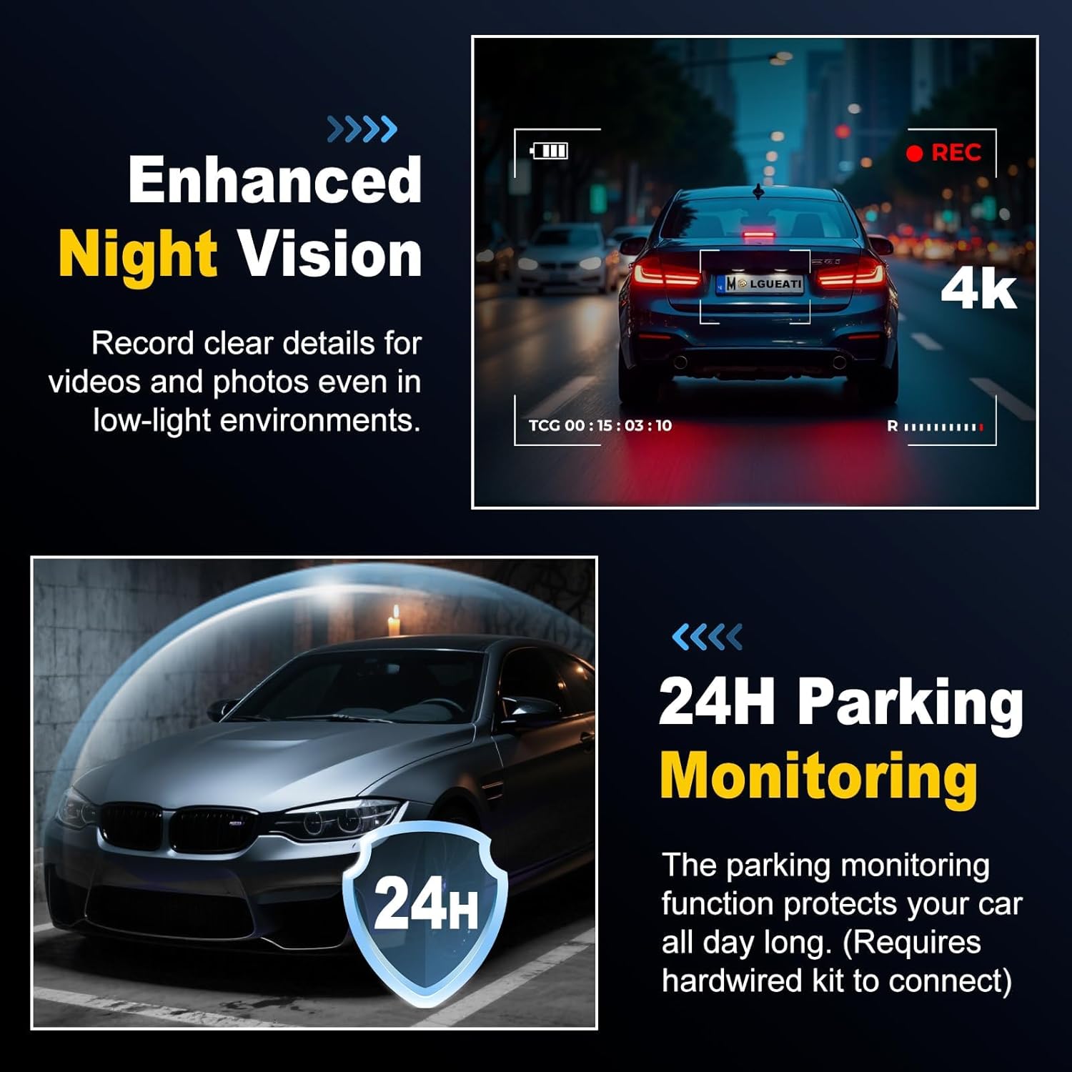 Thumbnail 3 de Unknown Dash Cam 4K Dual‑Channel with 64GB