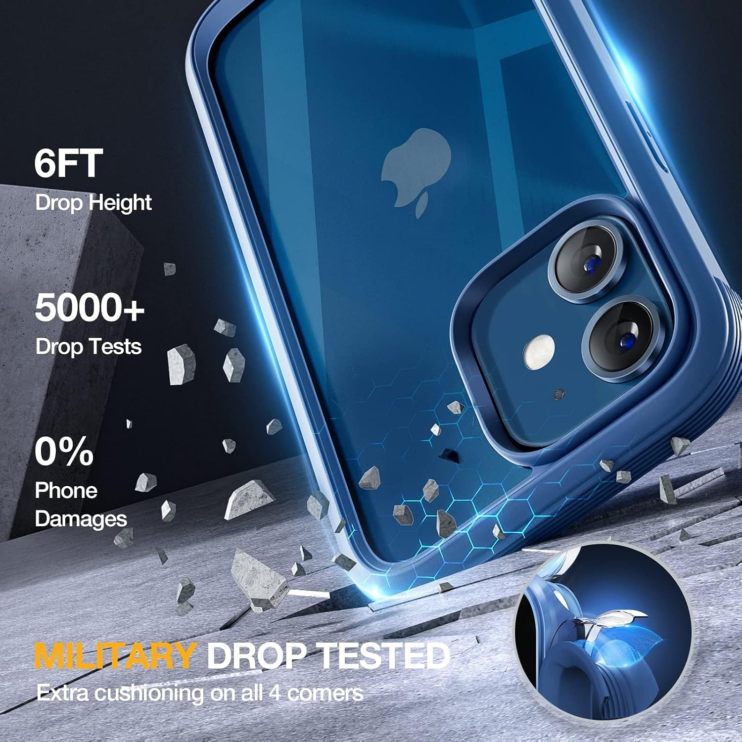 Thumbnail 4 de Miracase iPhone 12/12 Pro 6.1-inch case with screen protector