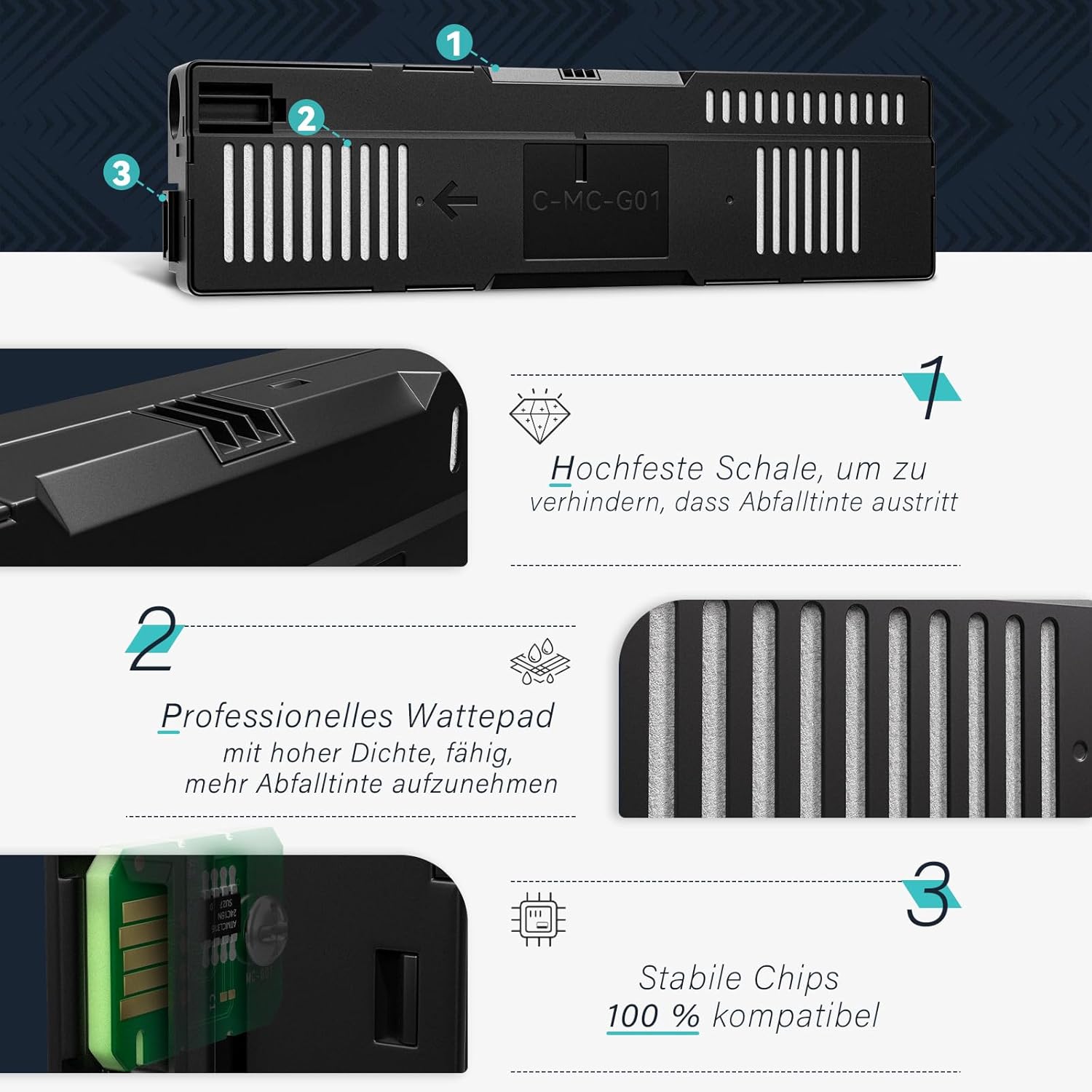 Thumbnail 2 de Spaceink MC-G01 Wartungskassette für Canon Maxify