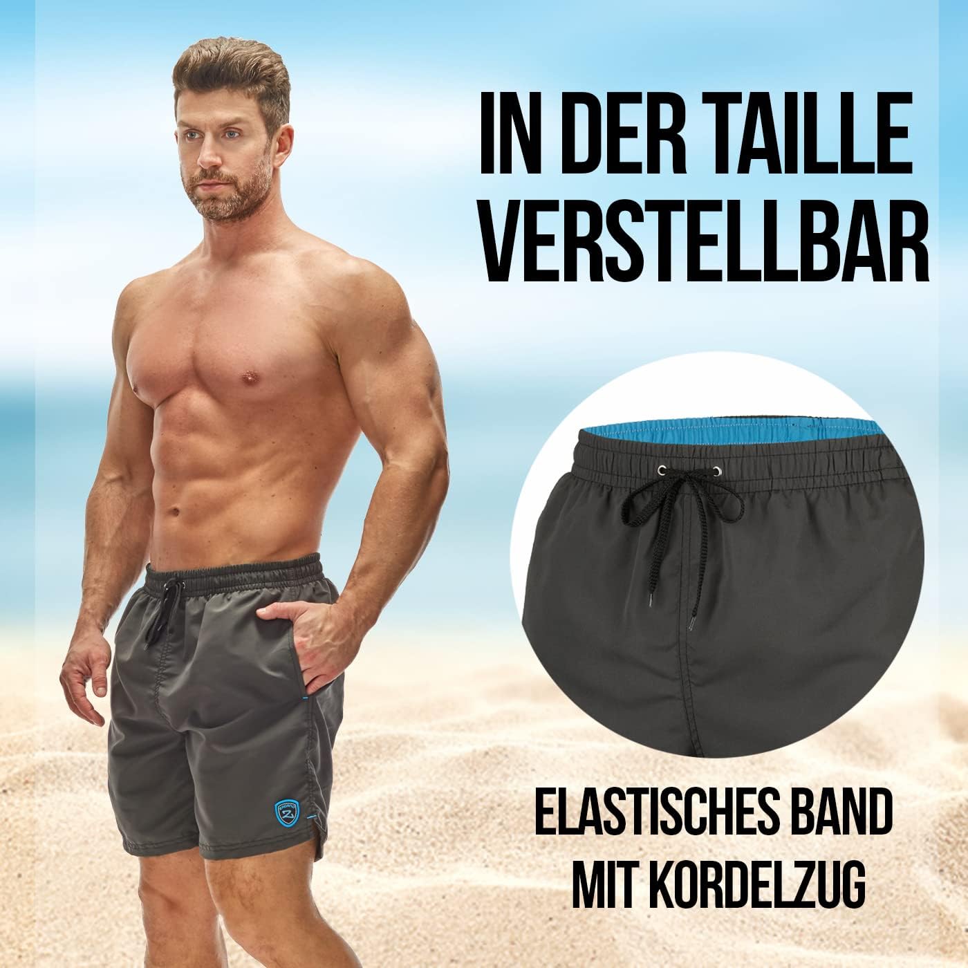 Thumbnail 3 de Zagano Badehose Herren Schnelltrocknend