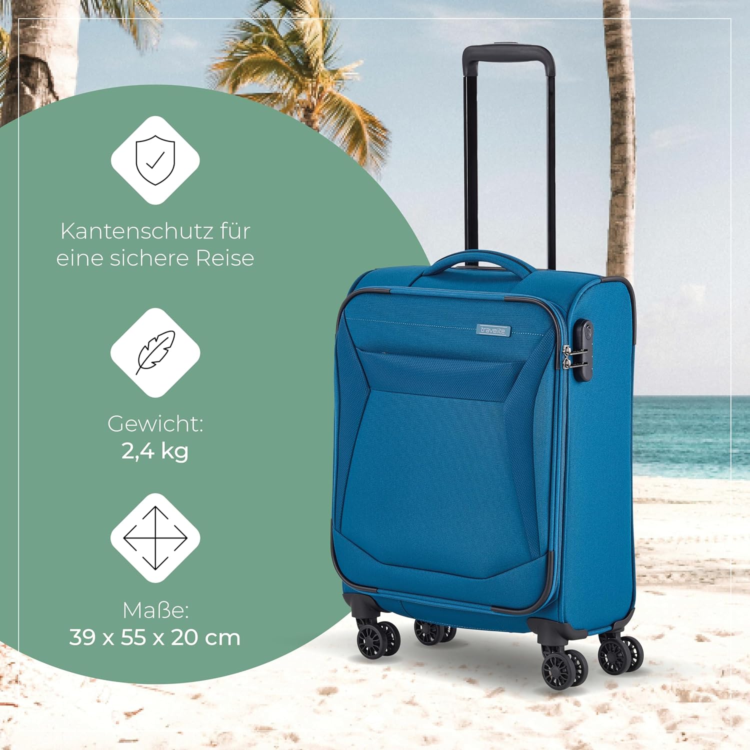 Thumbnail 2 de Travelite CHIOS Handgepäck Trolley klein – kompaktes Weichgepäck mit 34 Liter Volumen