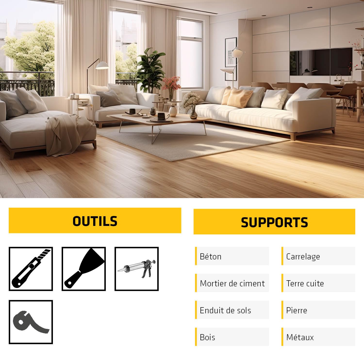 Thumbnail 4 de Sika Adheflex Parquet PURFORM : colle parquet multi-support, 600 ml