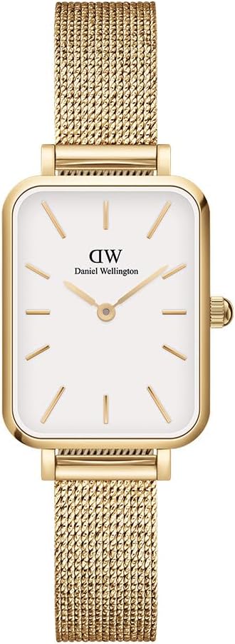 Detalle de Daniel Wellington Orologio Quadro Pressed Evergold da Donna 20x26mm – Acciaio Inox 316L e DLC Gold