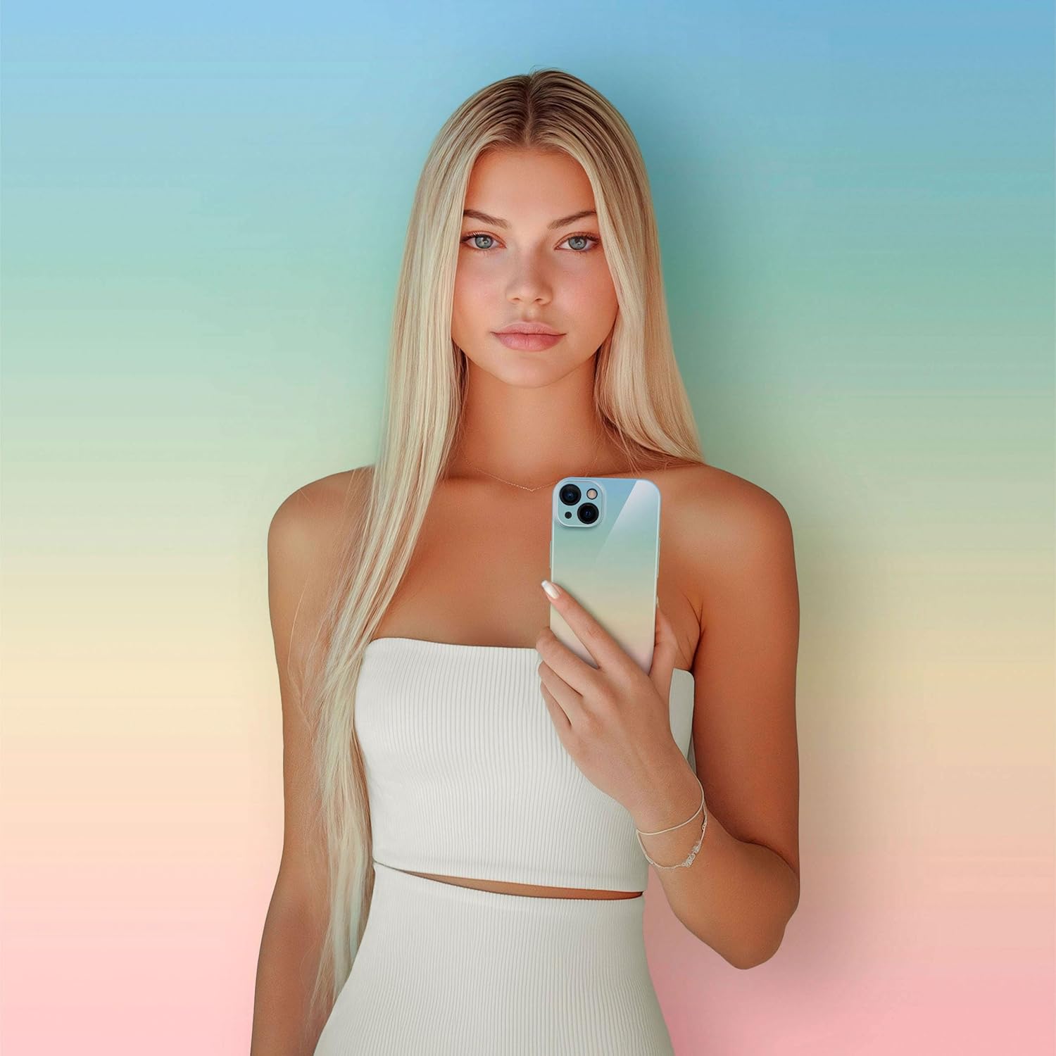 Thumbnail 2 de ONEFLOW SPL-161A-SUNSET hoesje voor iPhone 13 met kleurverloop en camerabescherming