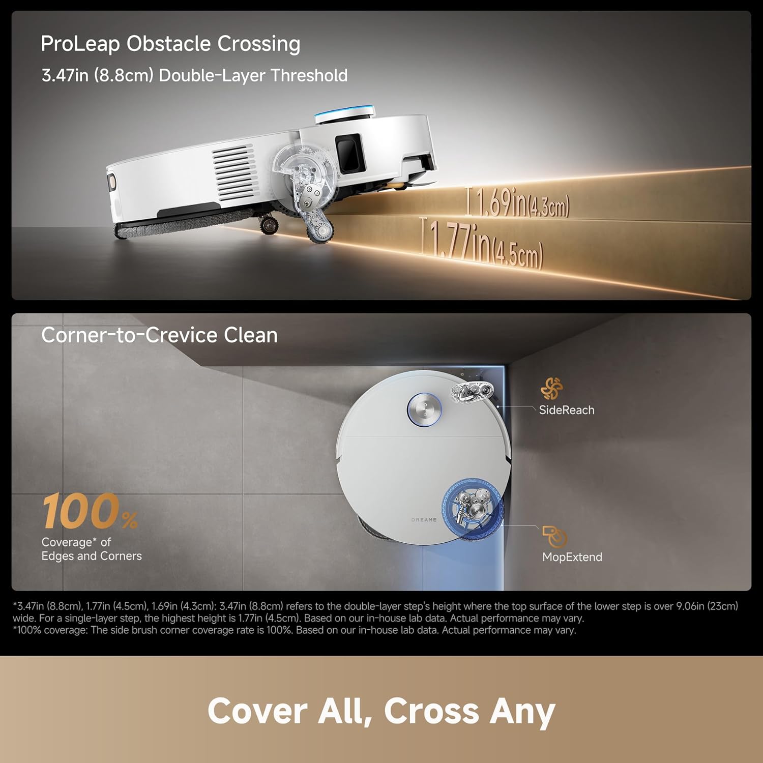 Thumbnail 3 de DREAME X60 Ultra Robot Vacuum and Mop with 3.13in ultra-thin design and self-emptying dock