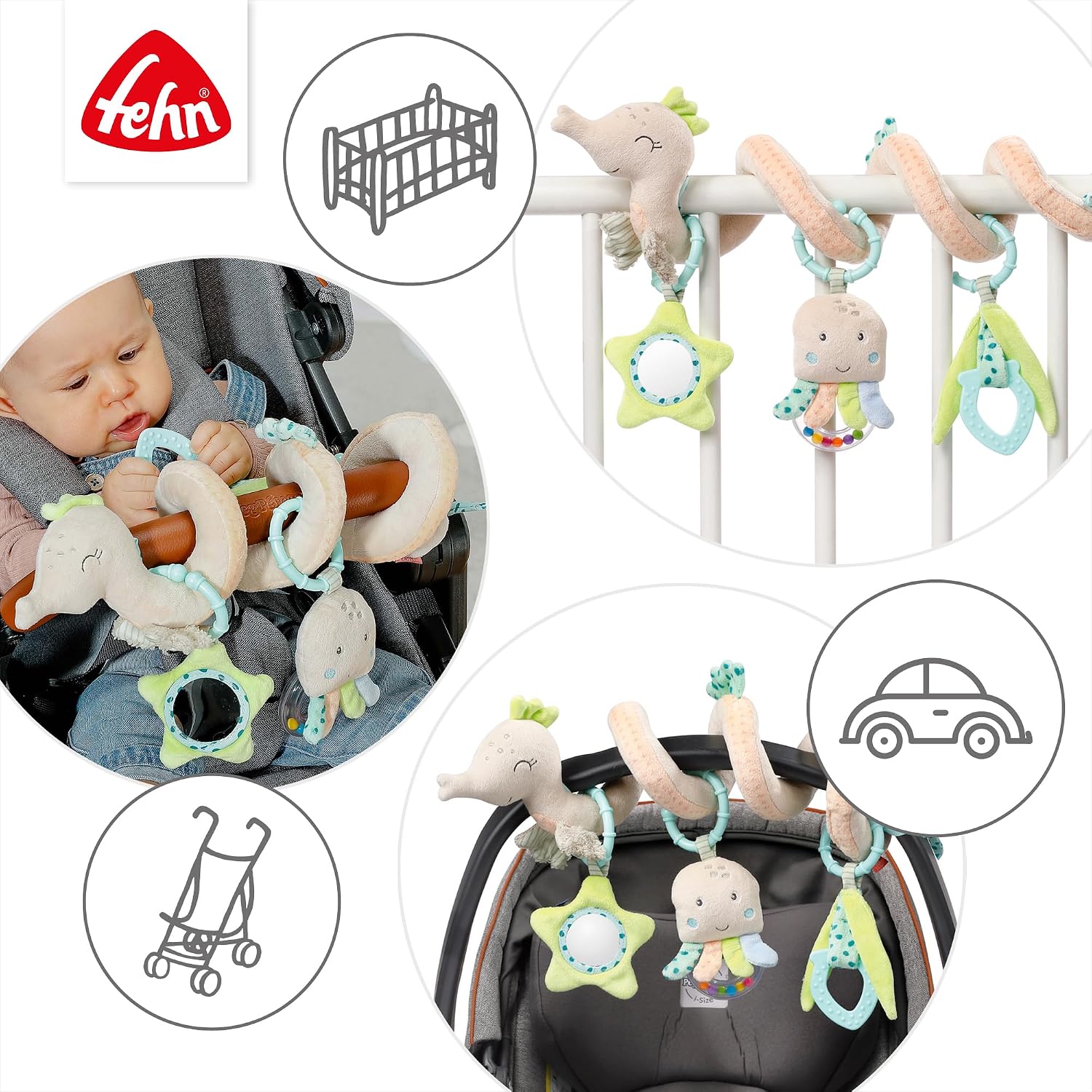 Detalle 2 de Fehn Activity Spirale Seepferd 35 cm