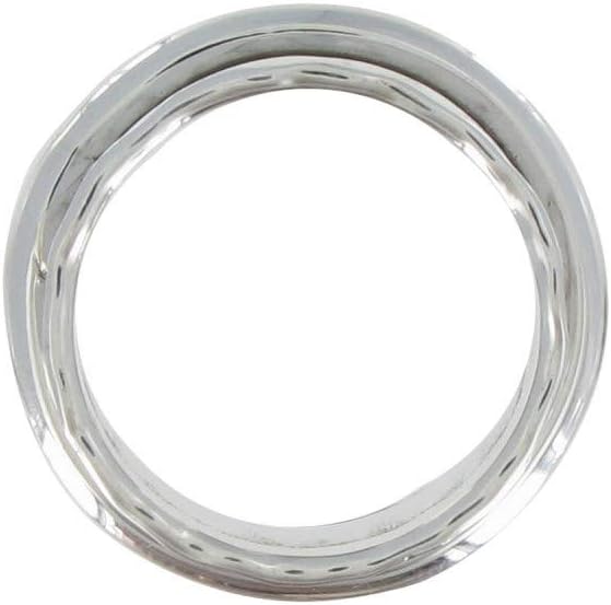 Thumbnail 2 de Les Poulettes Bijoux - Bague Argent 925 Tube Martelé et son Anneau Mobile
