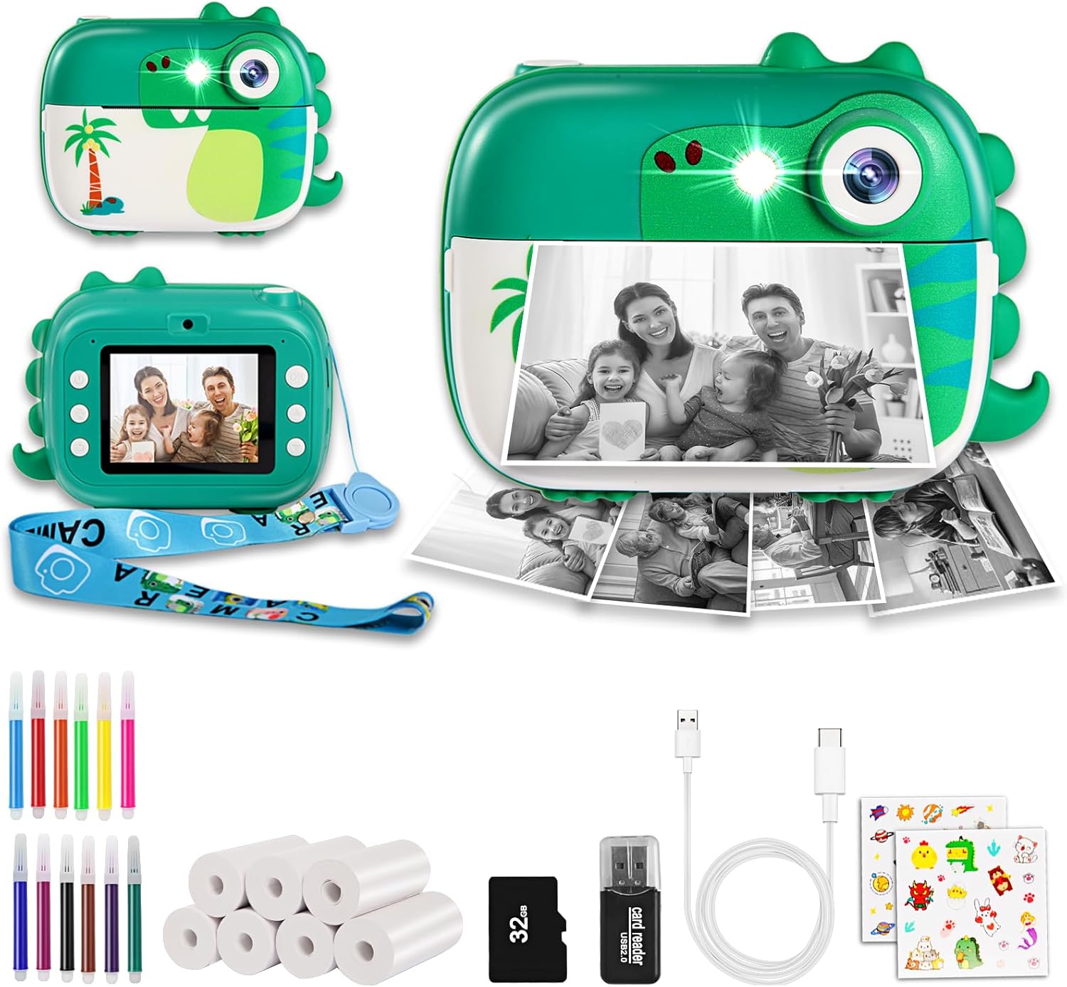 Detalle de ARNSSIEN Cámara Infantil Instantánea 📸 con Video HD y 32GB