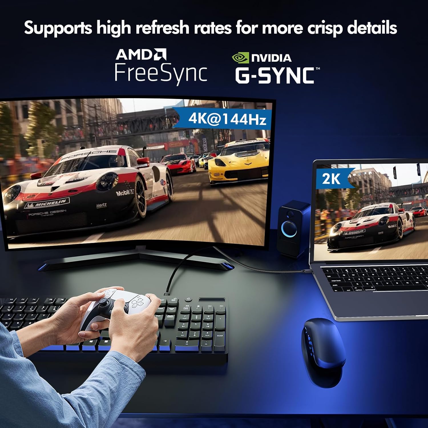Thumbnail 3 de Ablink USB C to DisplayPort 1.4 Cable 2M — 8K@60Hz / 4K@240Hz, HDR10+