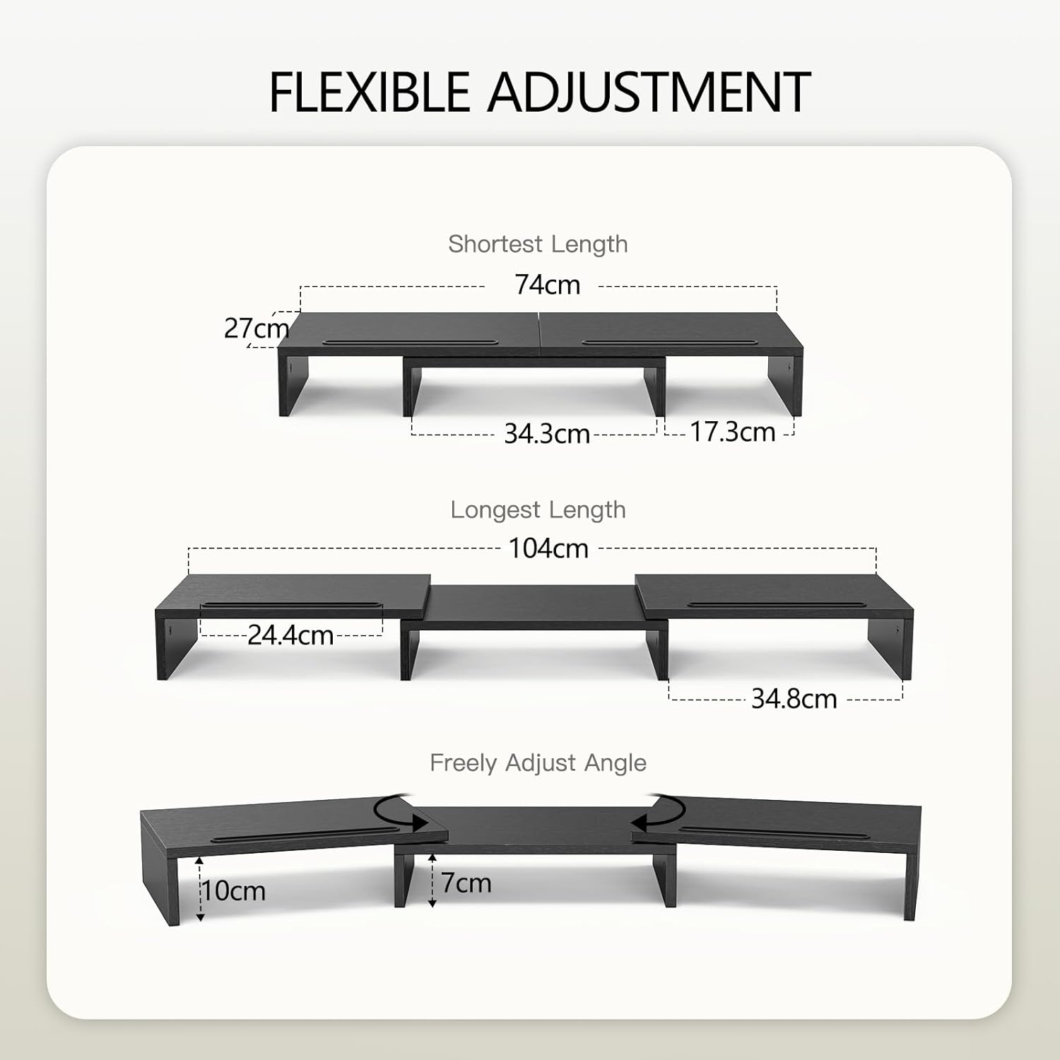 Detalle de AMERIERGO dual monitor stand 104cm