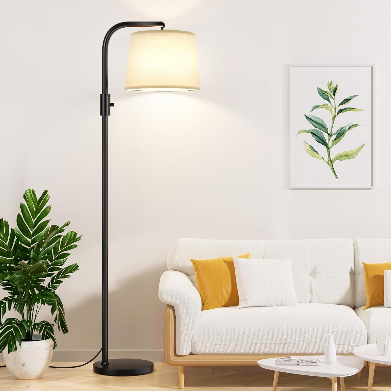 Detalle de Ambimall H6I7J10 Dimmable Floor Lamp with Adjustable Head and 9W LED