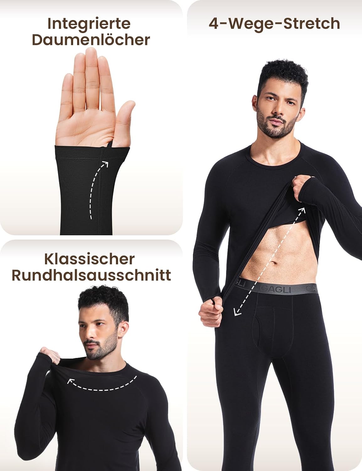 Detalle de gagli Baselayer Thermounterwäsche Set 5℃–15℃