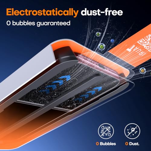 Detalle 2 de TAURI 2 Pack for iPhone 18 Pro Max Screen Protector — 9H Tempered Glass with 1-Step Install
