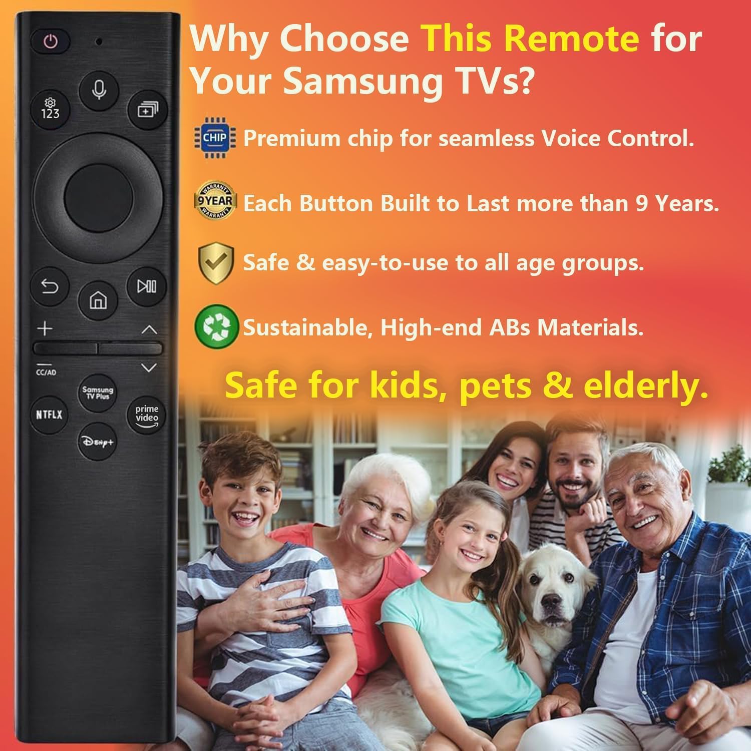 Detalle de Replacement Remote for Samsung TVs 2-Year