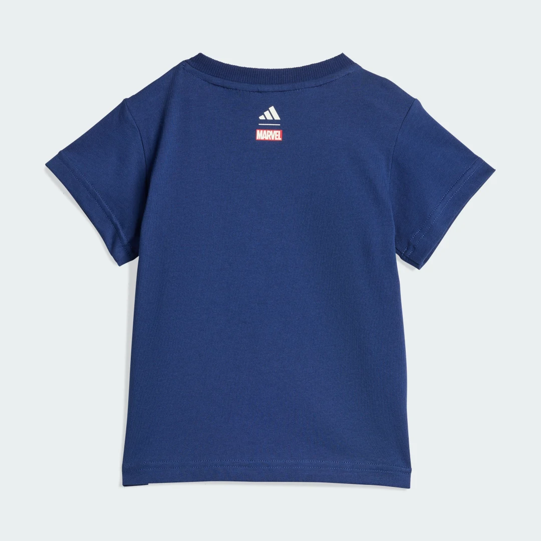 Detalle de Conjunto con camiseta Adidas Marvel Spider-Man – Azul