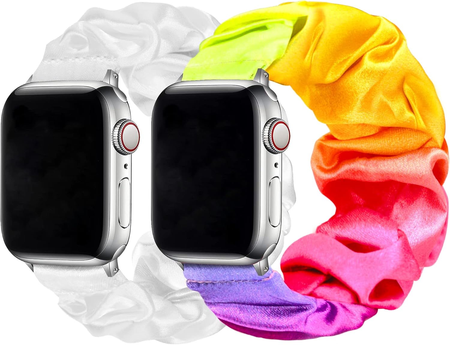 Thumbnail 5 de Meideli 2-Pack Pattern Printed Fabric Wristband Scrunchie for Apple Watch (Compatible with 40/44mm & 41/45mm)