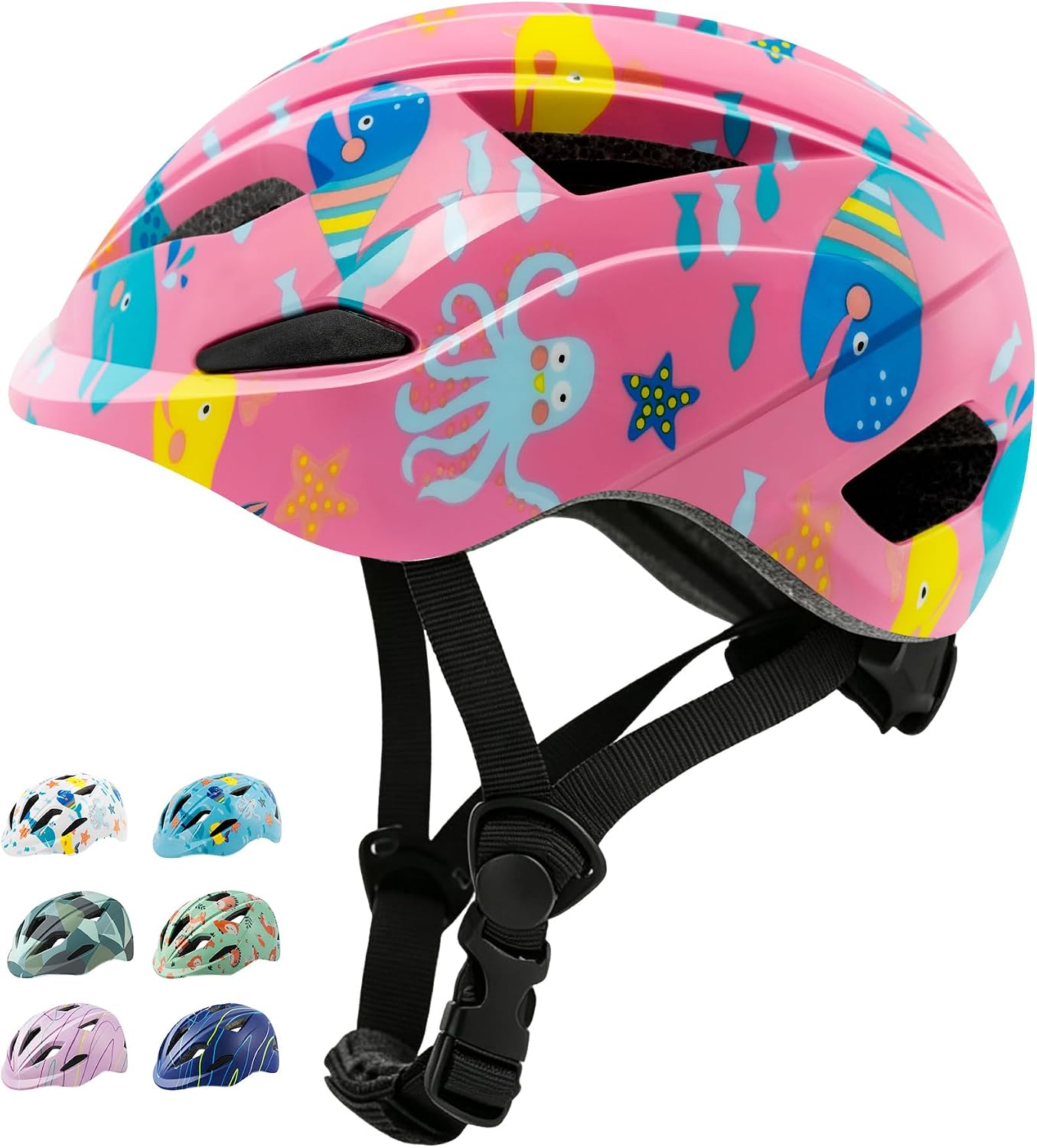 Detalle de Kids Bike Helmet Adjustable Multi-Sport Protective Helmet with ABS Shell & EPS Foam (CPSC/ASTM) for Toddlers, Kids & Youth