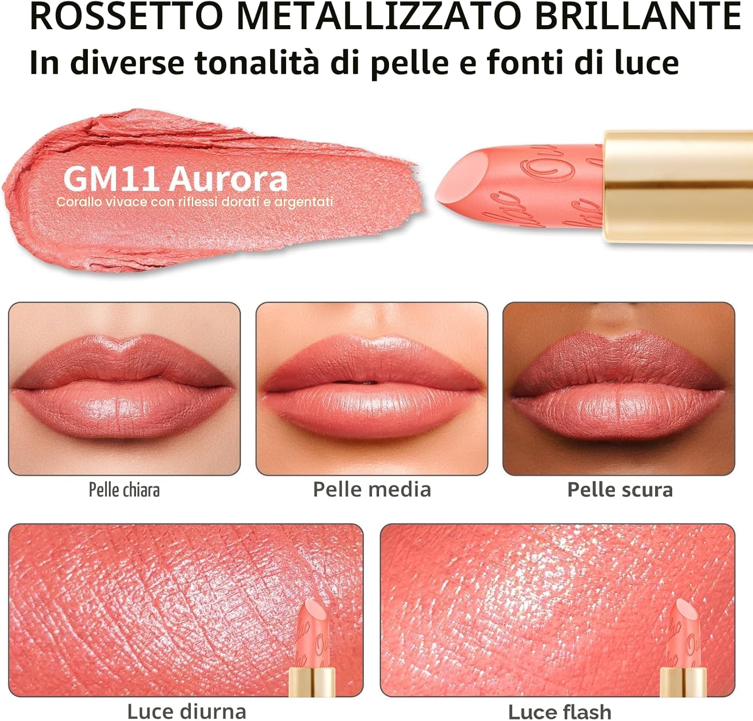 Detalle de OULAC GM11 Aurora rossetto opaco 4,3 g