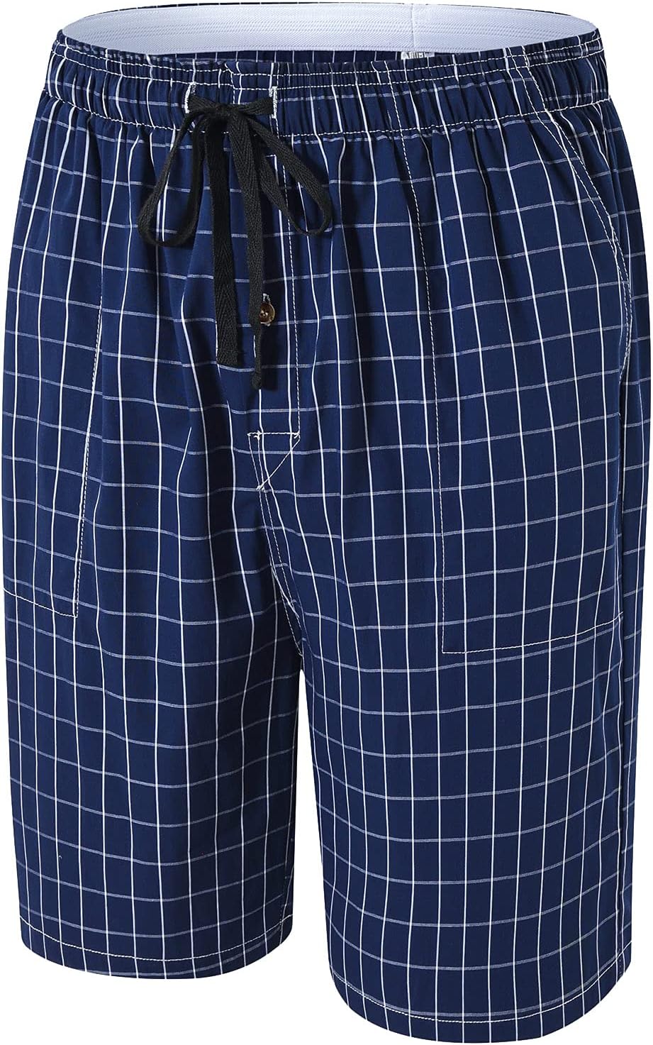 Detalle de MoFiz Men's Plaid Pajama Shorts 3-Pack: Lightweight Woven Cotton Sleep & Lounge Bottoms