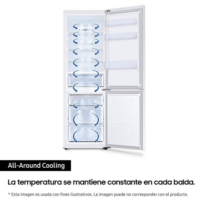 Detalle 2 de Samsung RB34C600DWW/EF Frigorífico combi D blanco con SmartThings Energy