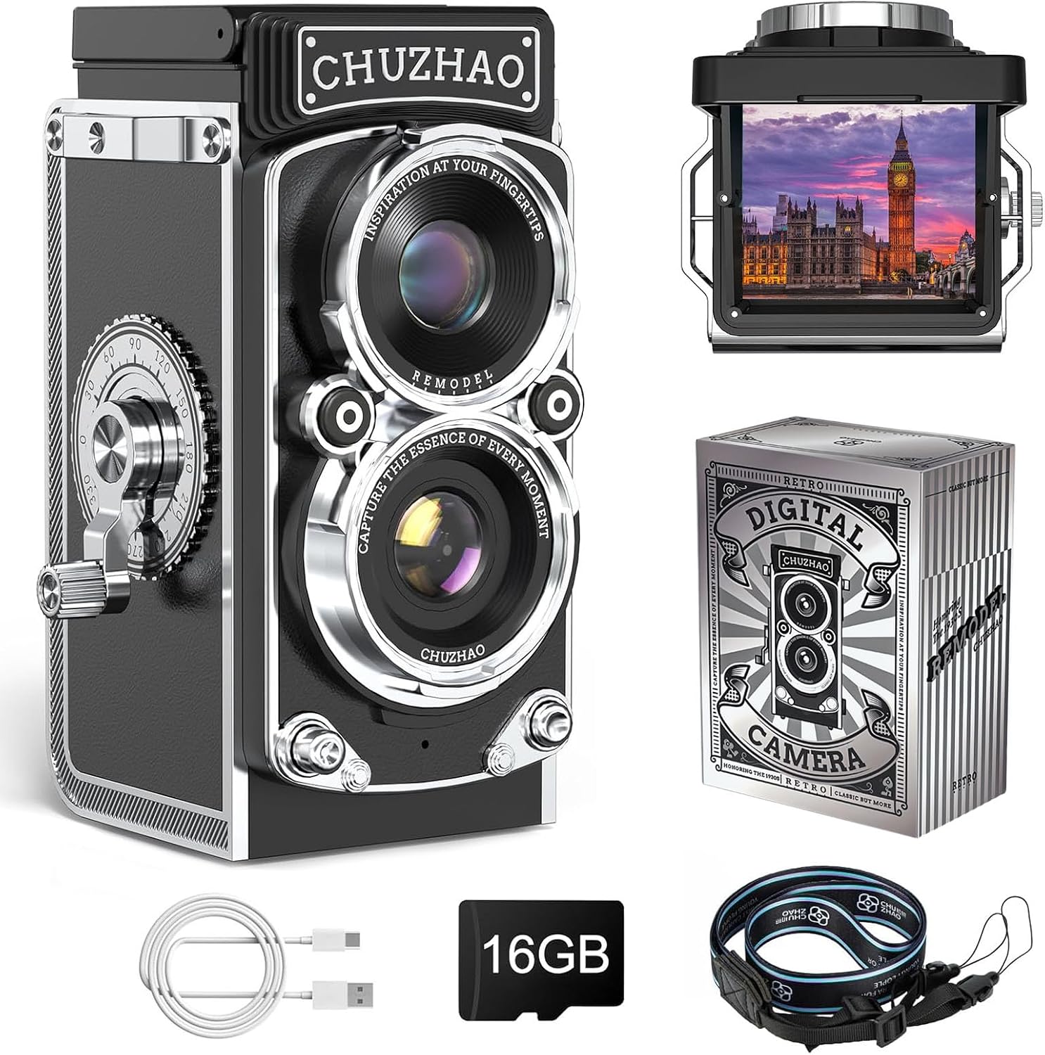Detalle de CHUZHAO Retro Digital Camera 12MP mini
