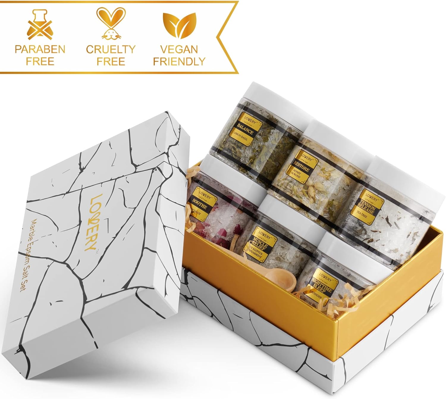 Thumbnail 5 de Lovery Deluxe Epsom Bath Salts Gift Basket Set for Mom (6 Jars)