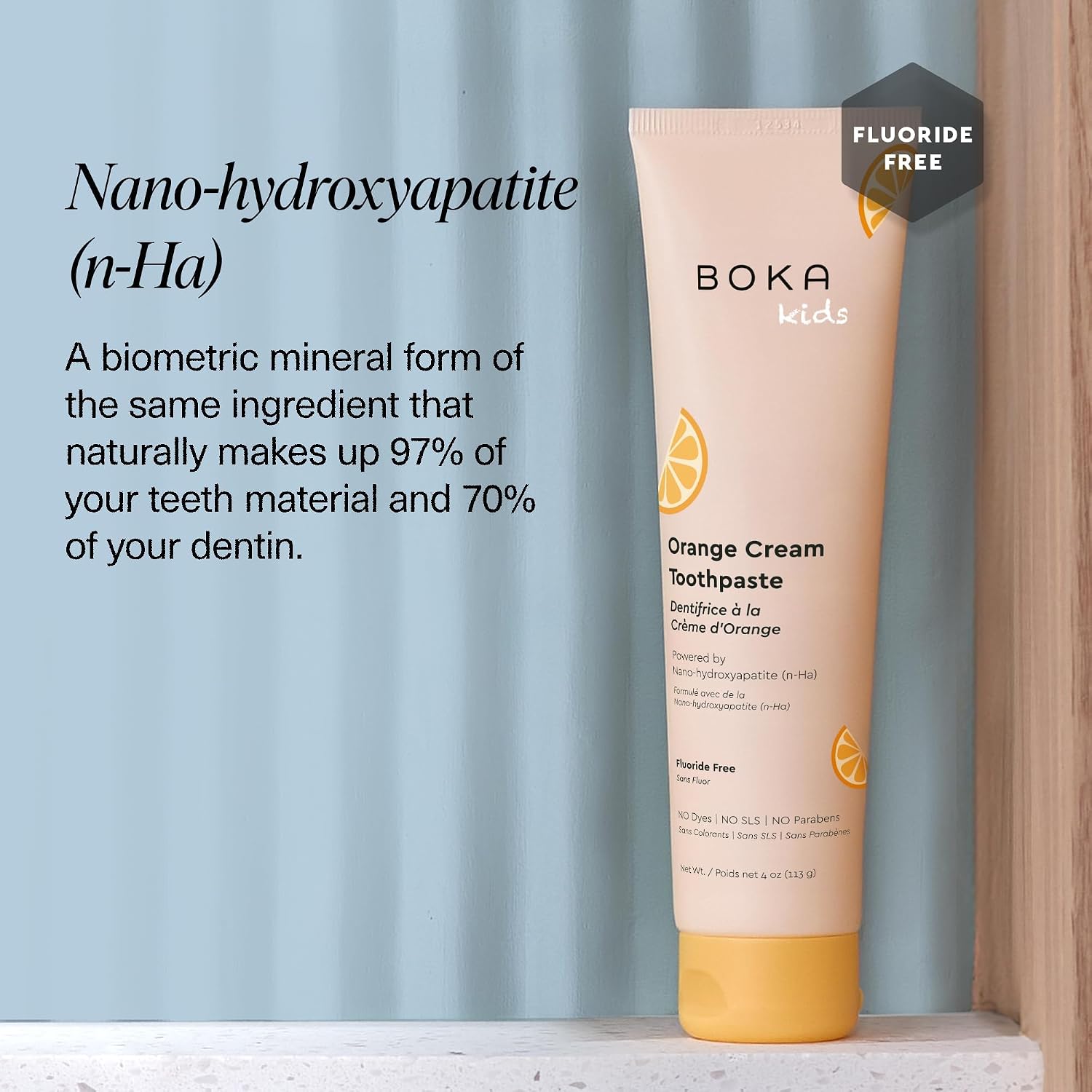 Detalle 2 de Boka Nano Hydroxyapatite Orange Cream 113g