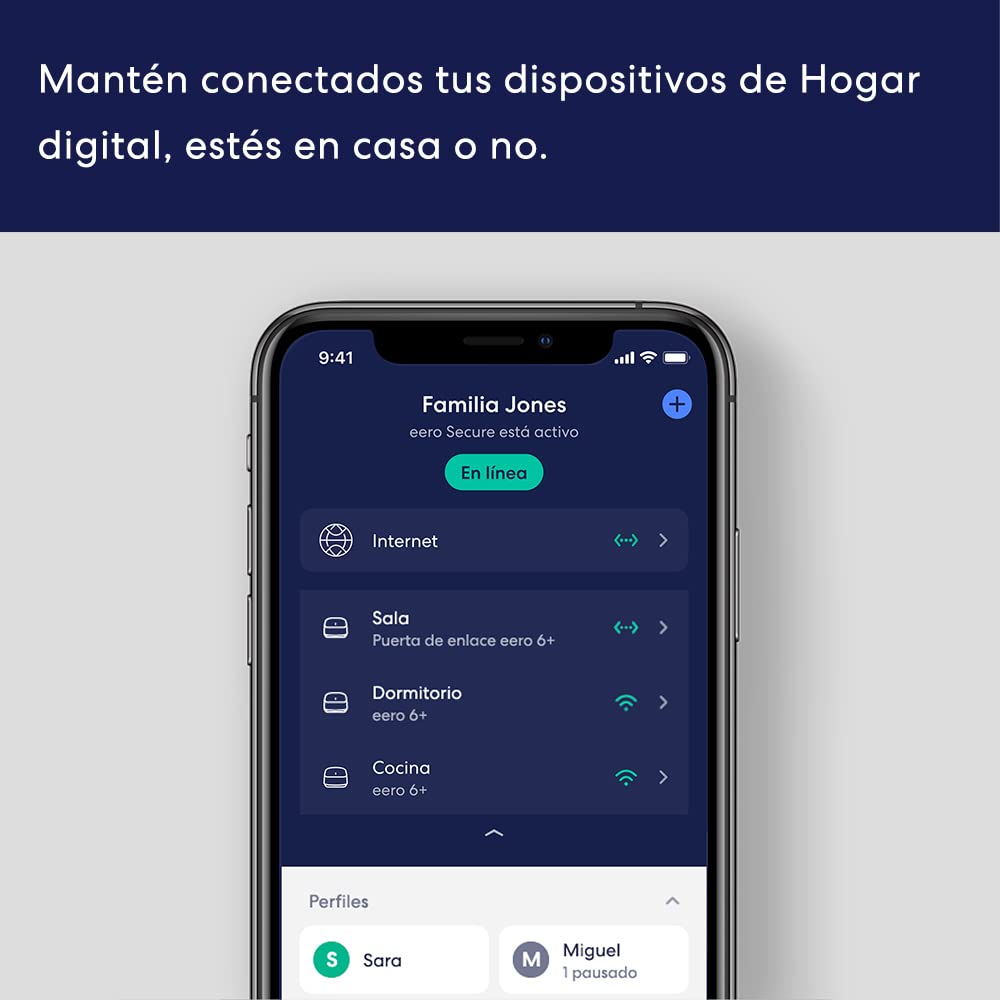 Detalle de eero 6+ de Amazon: Router WiFi Malla, Pack de 3 🌐