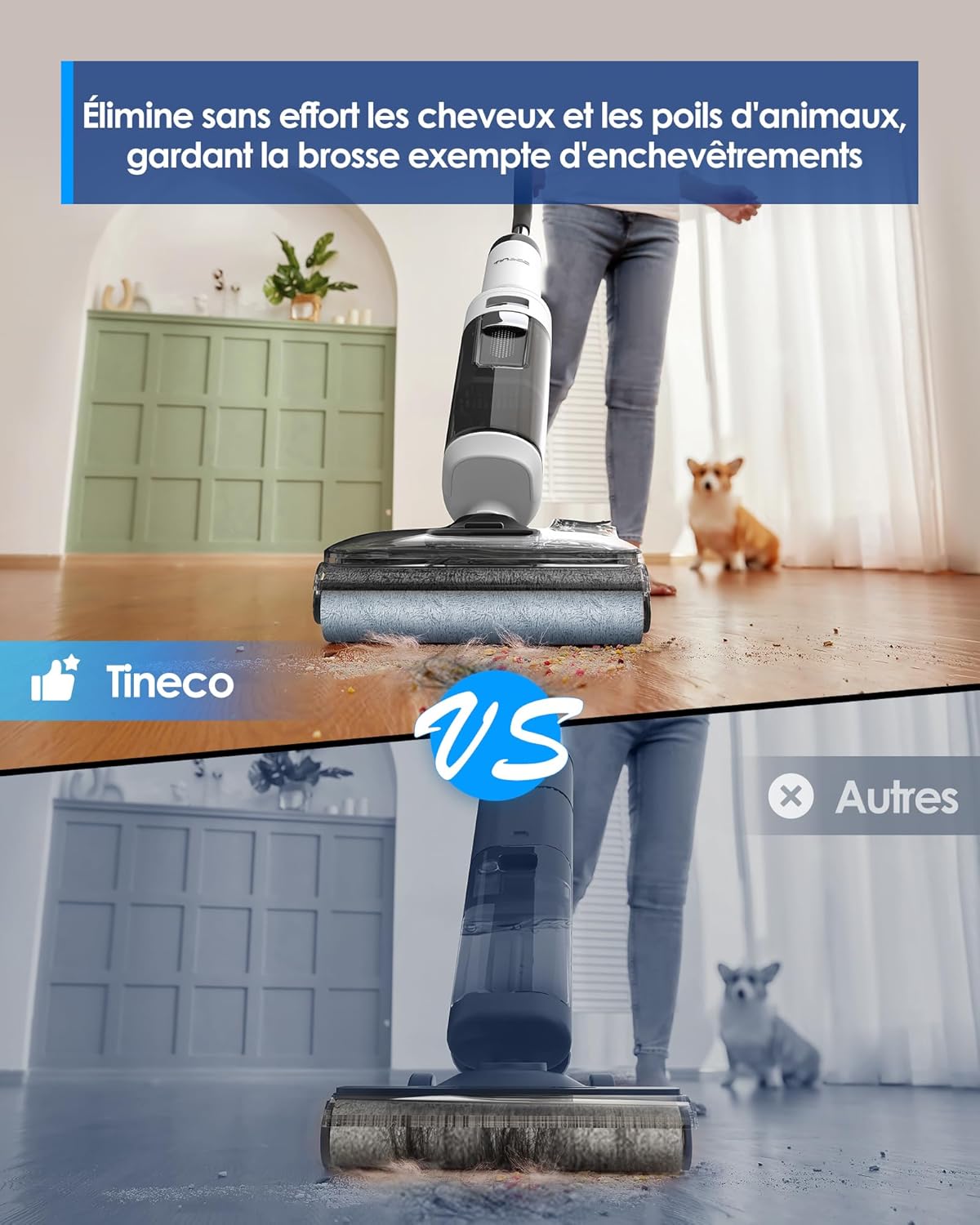 Thumbnail 4 de Tineco Floor One Stretch S6 : aspirateur laveur sans fil inclinable à 180° pour sols secs et humides