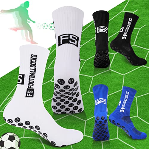 Detalle de Apricitie Fußballsocken 39-46 – 6 Paar, Weiß/Schwarz/Blau