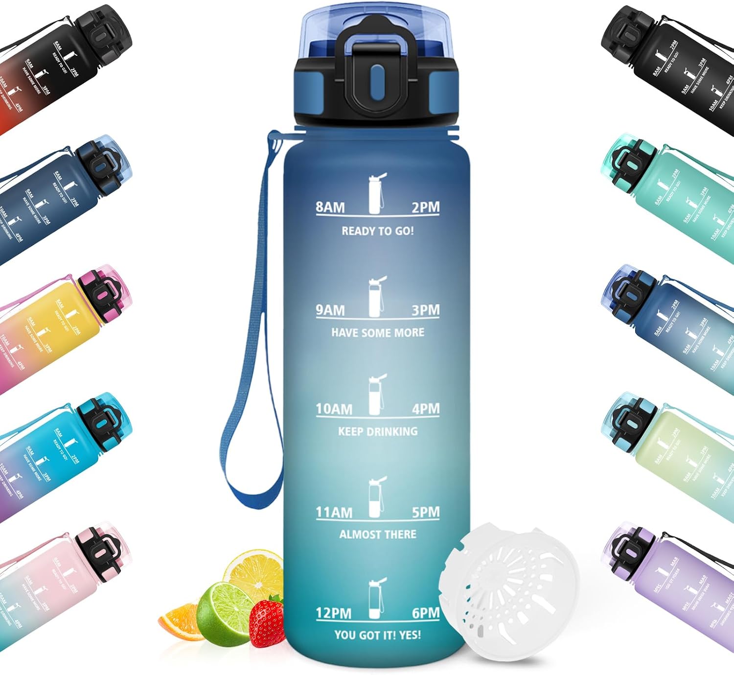 Detalle de HoneyHolly Gourde 1,5L Motivante et Étanche 🚰