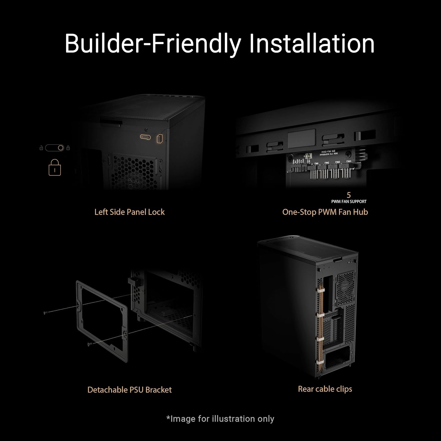 Detalle 2 de ASUS ATX mid-tower PC case PA401