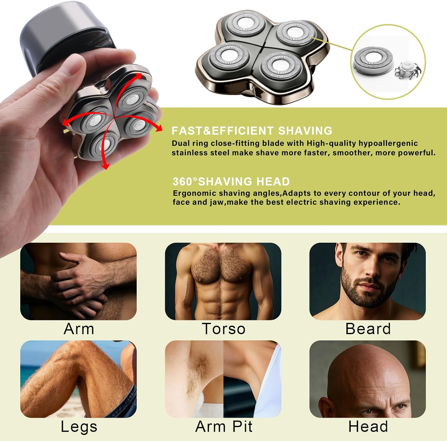 Detalle de Shaver 4-Head Replacement Blade 3 Pack
