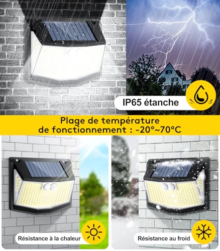 Thumbnail 3 de Lampe Solaire Extérieure Détecteur de Mouvement – 248 LED, CZHHMART