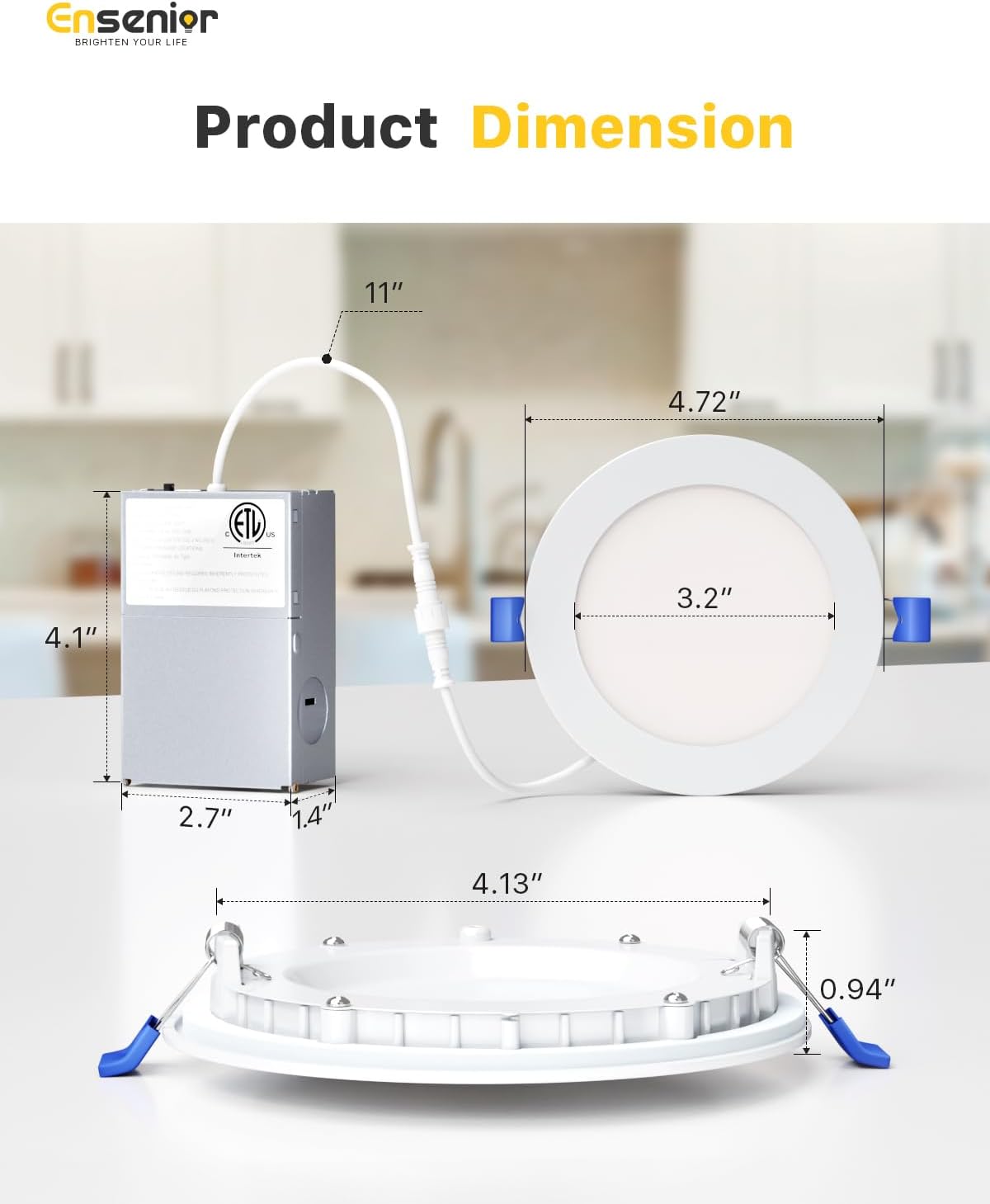Detalle 2 de Ensenior 4-Inch Canless LED Recessed Lights