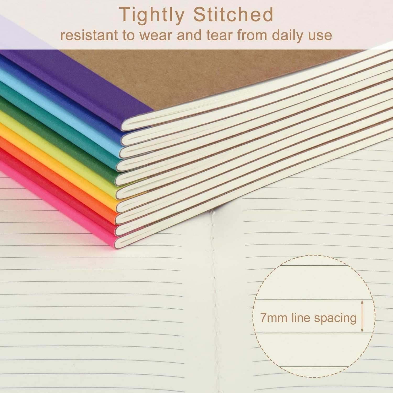 Detalle 2 de ZCZN A5 Notebook 12-Pack, 60 Pages