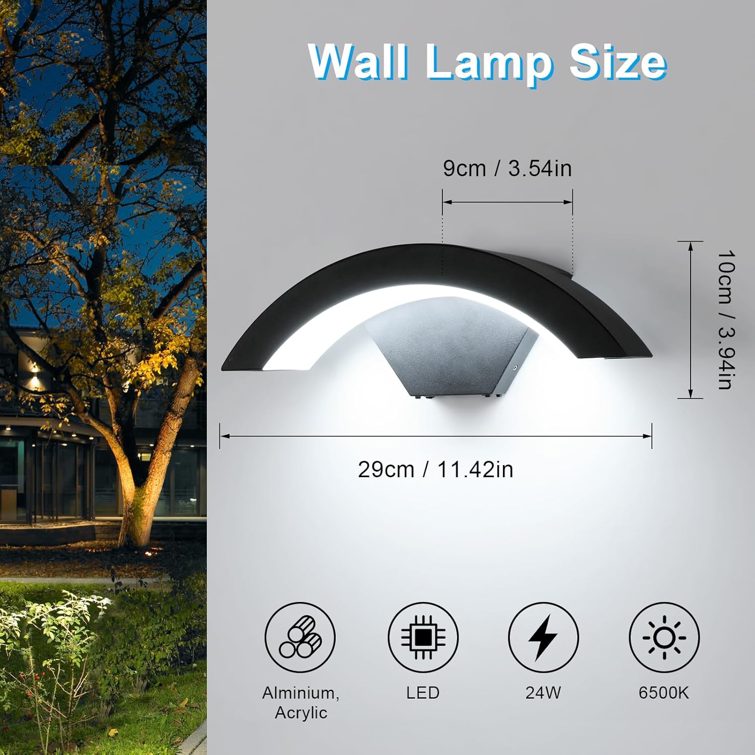 Thumbnail 2 de Comely 24 W applique LED esterno IP65